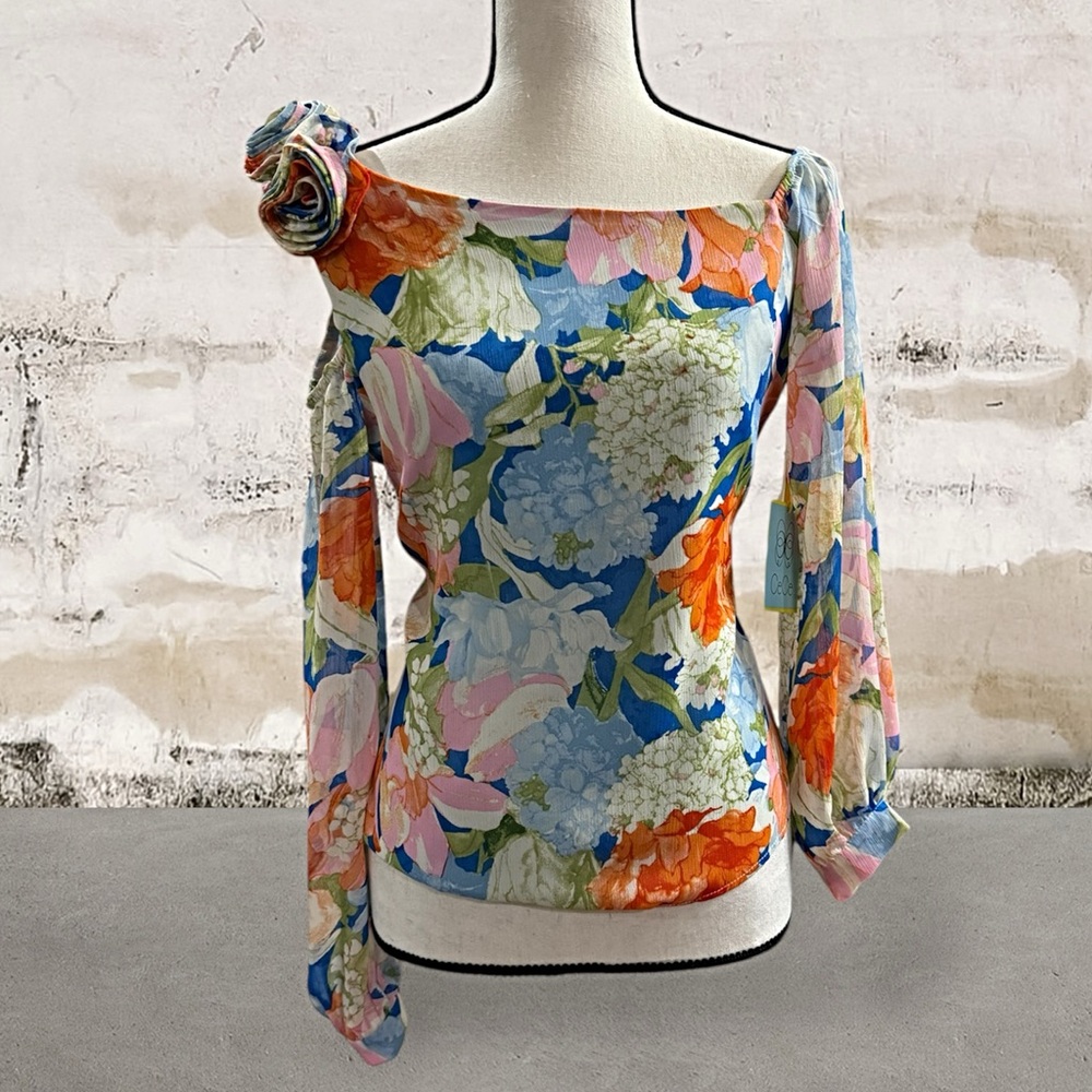 LONG SLEEVE OFF THE SHOULDER BLOUSE